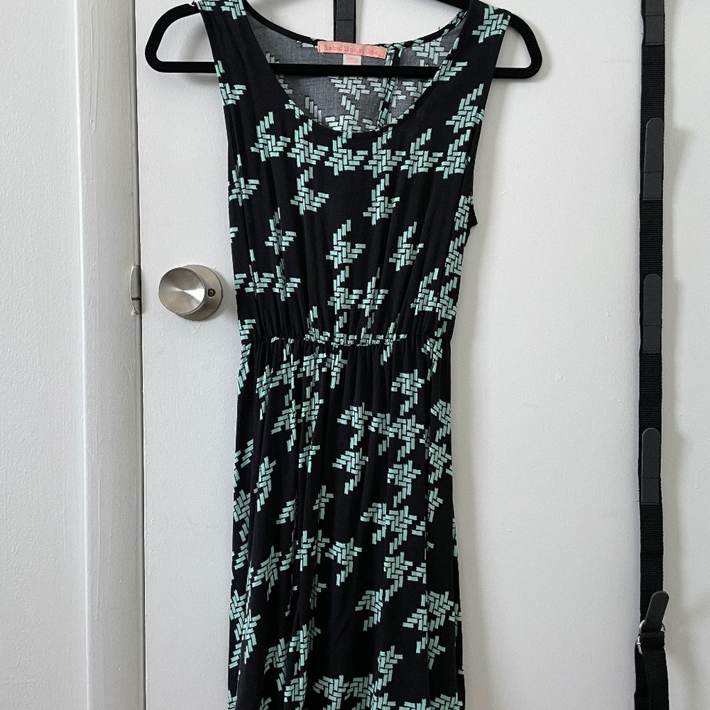 Rebellious One Geometric Print Backless Dress